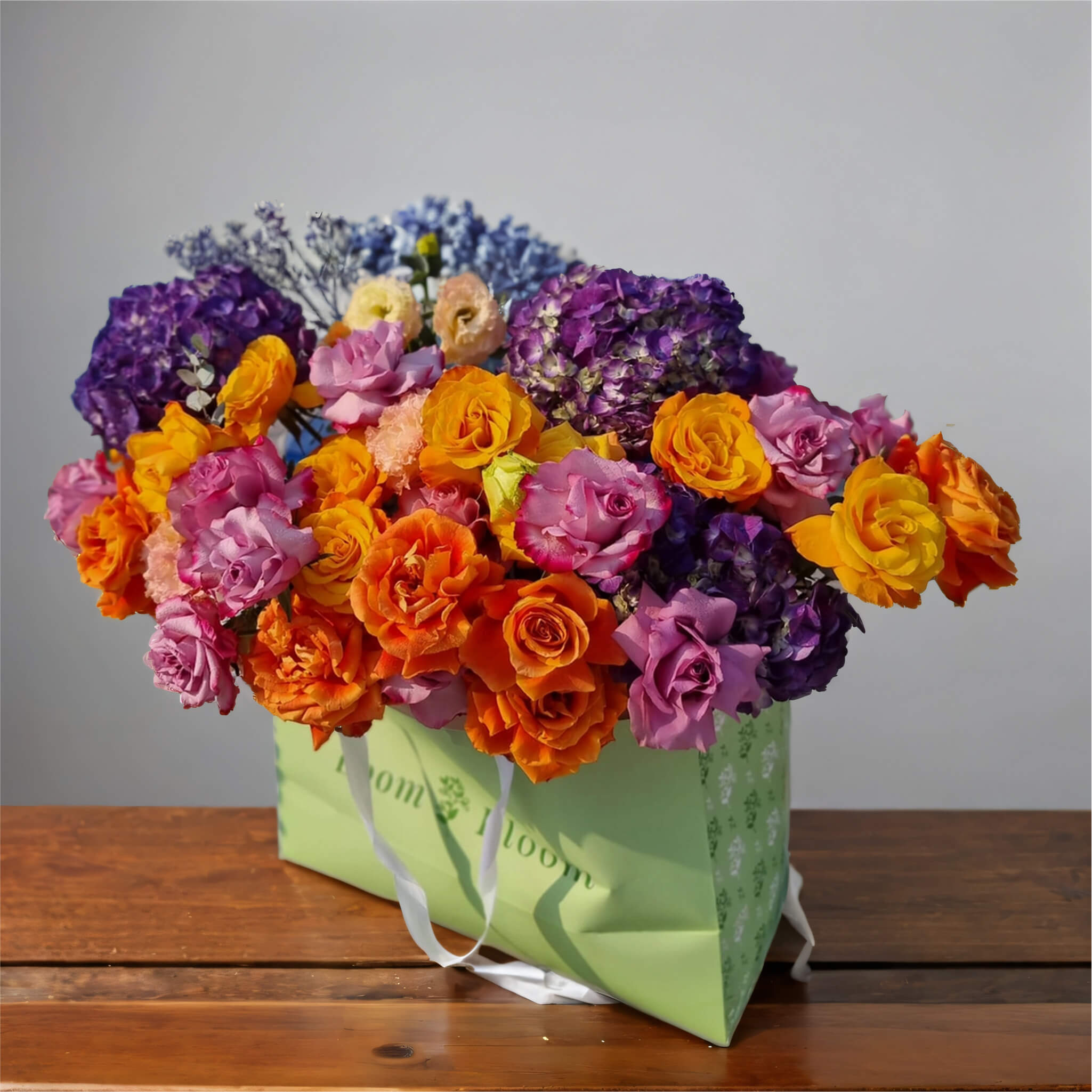 Purple and Peach - Mixed Bouquet