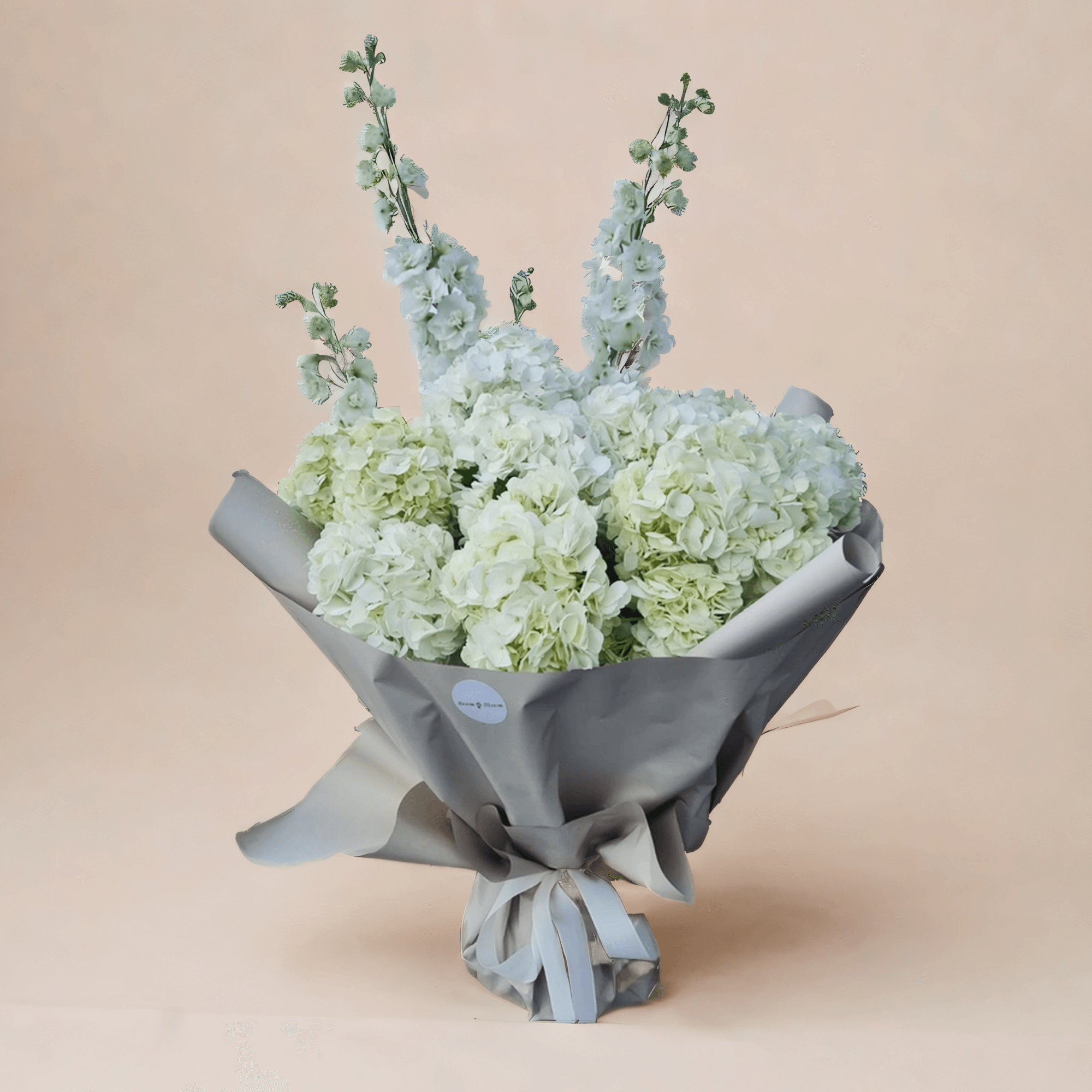 Cloud of Elegance - White Hydrangeas Bouquet