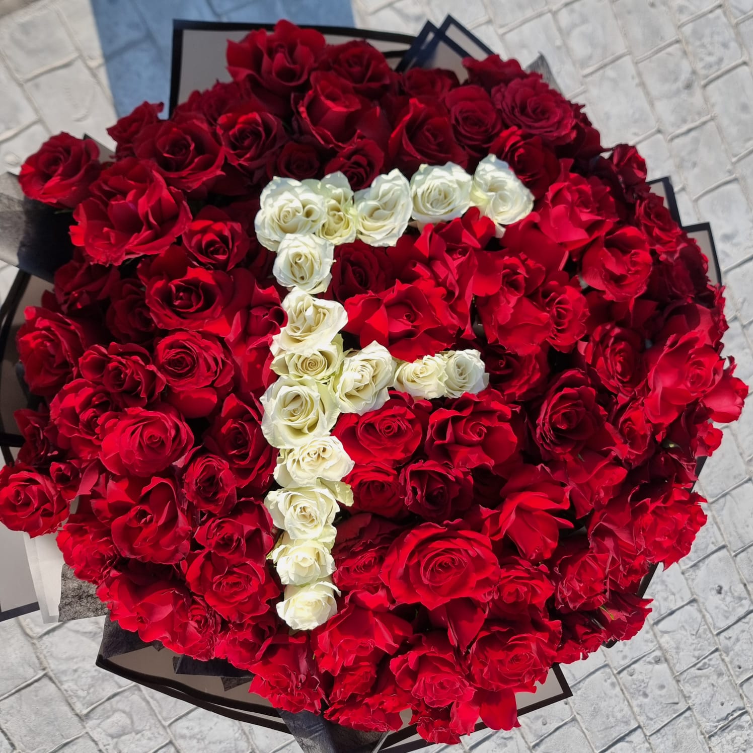 Custom 150 Rose Letter Arrangement