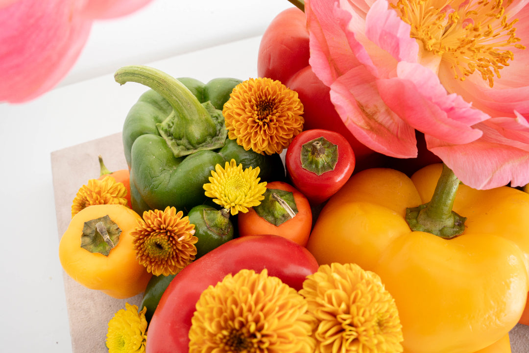 Pink Peony & Pepper Artistic Arrangement