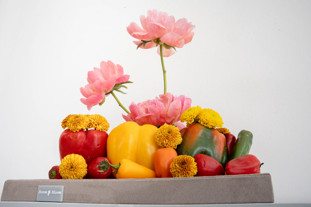 Pink Peony & Pepper Artistic Arrangement