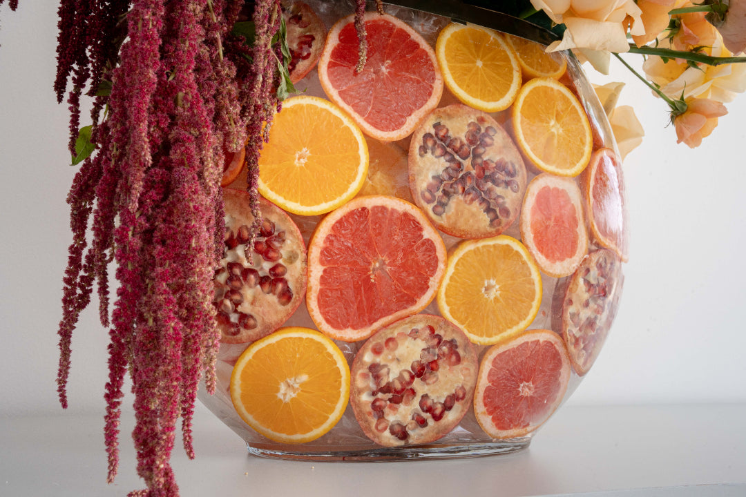 Citrus Rose & Marigold Vase Arrangement