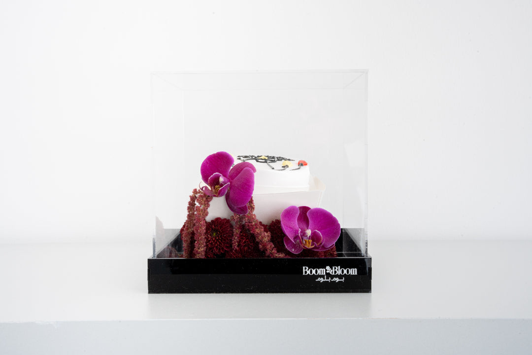 Dibujos de Palitos Birthday Cake with Fresh Orchids