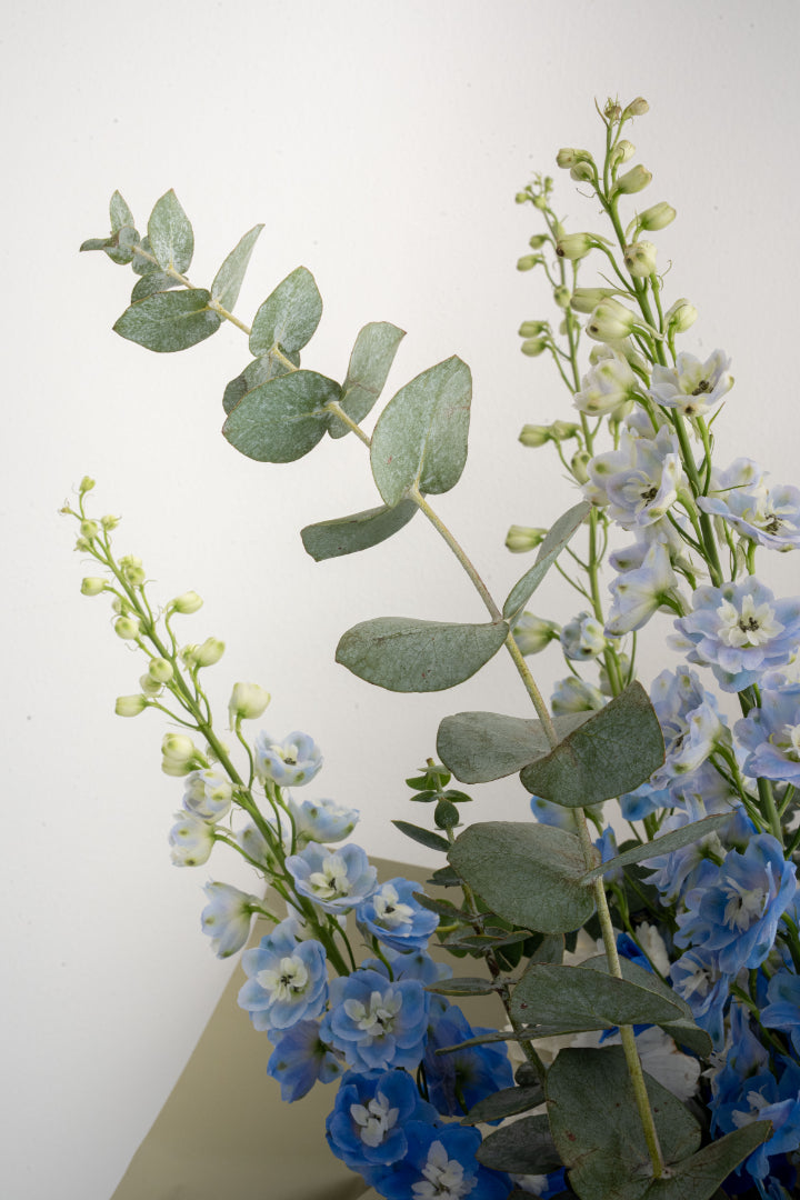 Blue Hydrangea & Delphinium Bouquet