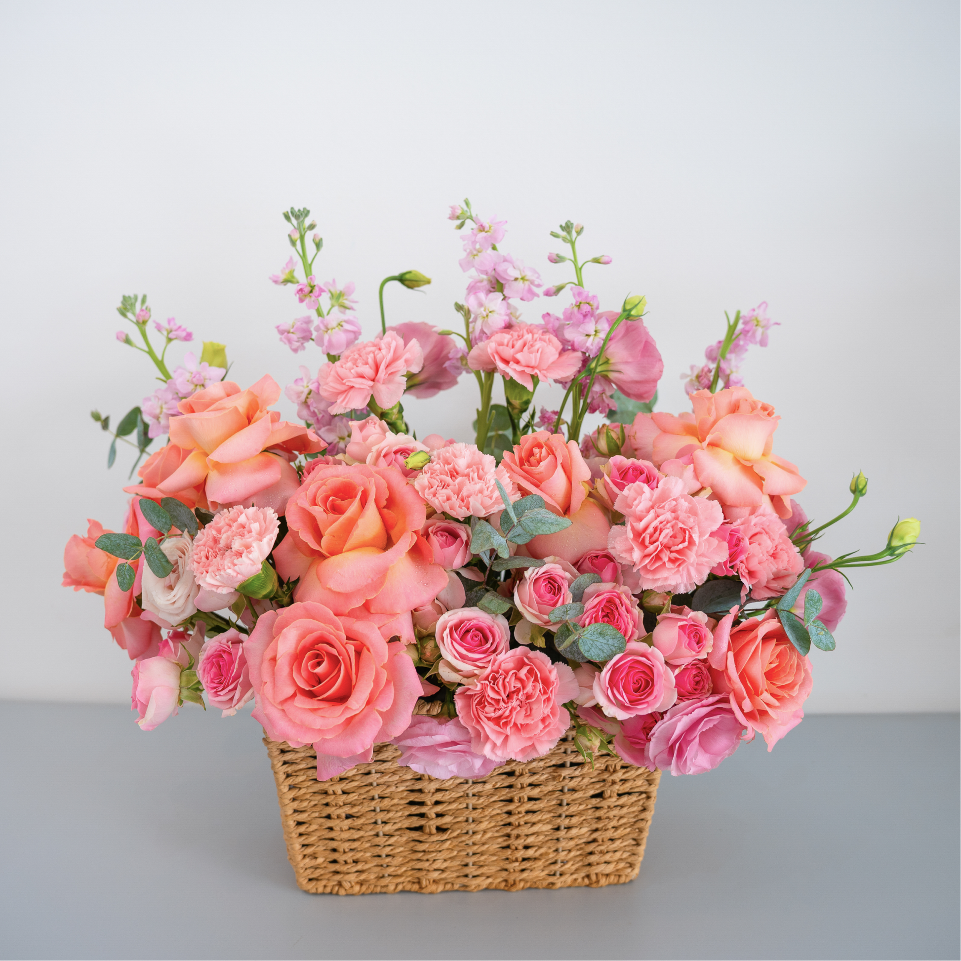 Lavender Breeze – Soft Purple & Blush Basket