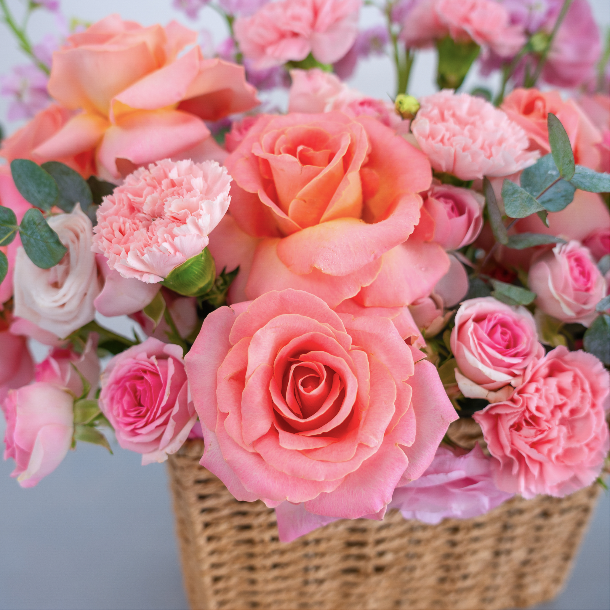 Lavender Breeze – Soft Purple & Blush Basket