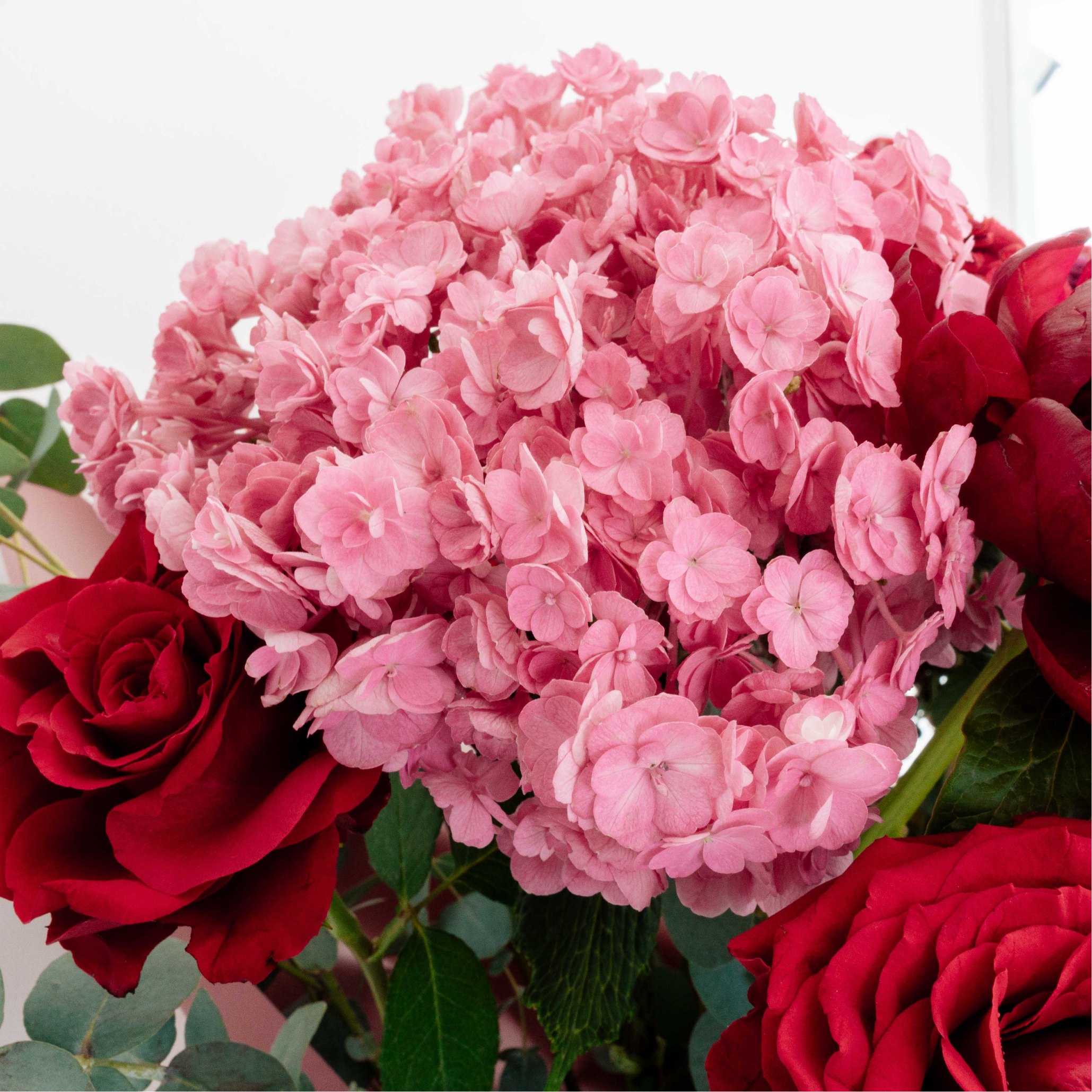 Elegant Contrast – White & Blush Mixed Bouquet